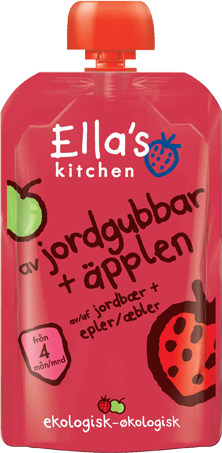 Ella's Kitchen med jordbær og epler